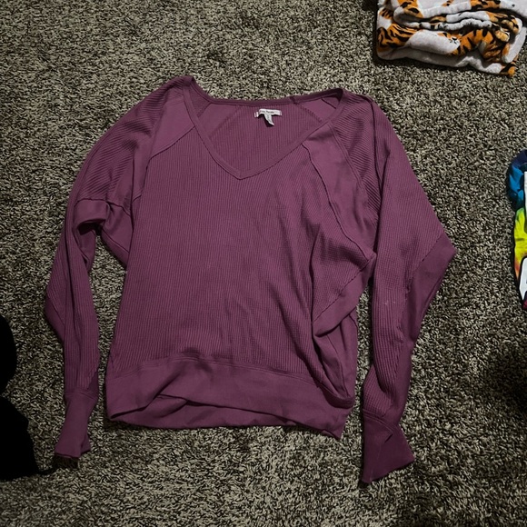 Free People Oversized Waffle Knit Mauve Sweater | Size S | NWOT - Picture 2 of 4